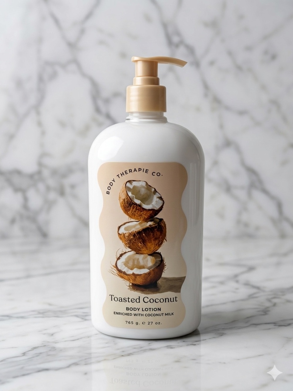 🍓 Body Therapie Co. Toasted Coconut Body Lotion - White & Tan